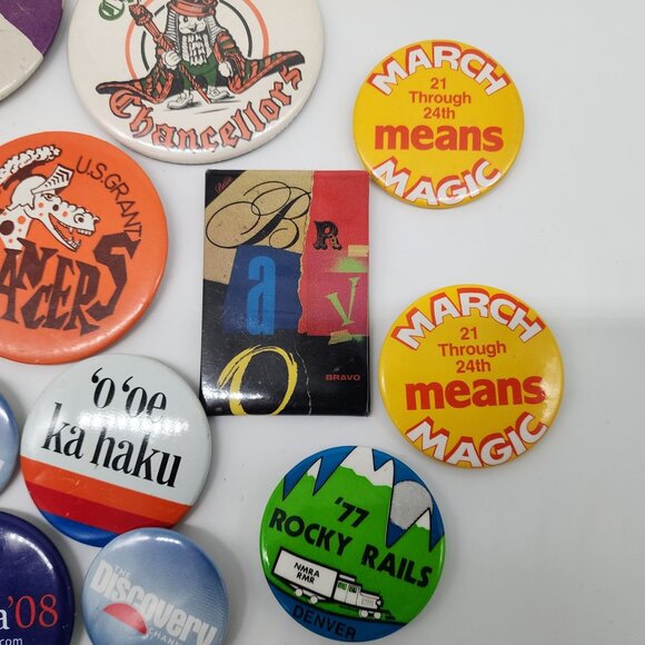 Vintage Pinback Button Collection 1980s 90s 2000s Train George Benson Obama 35 - Picture 4 of 9